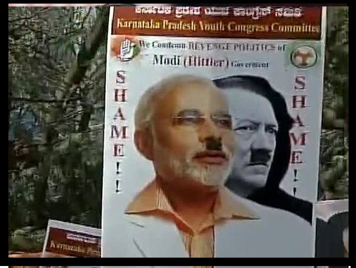 Karataka Cong stooping down to compare Modi with Hitler