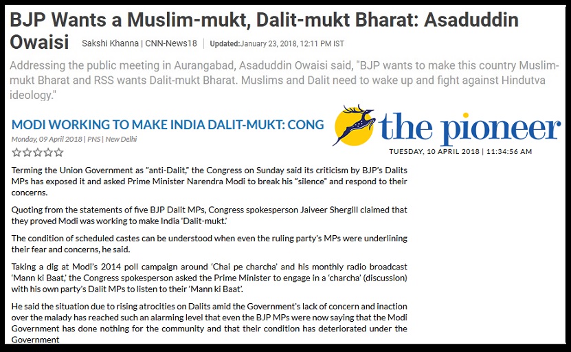 Ragul talks like Owasi about dalit-mukt Bharat April.2018